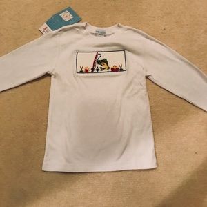 Toddler Boy Hand Smocked Long Sleeve Shirt
